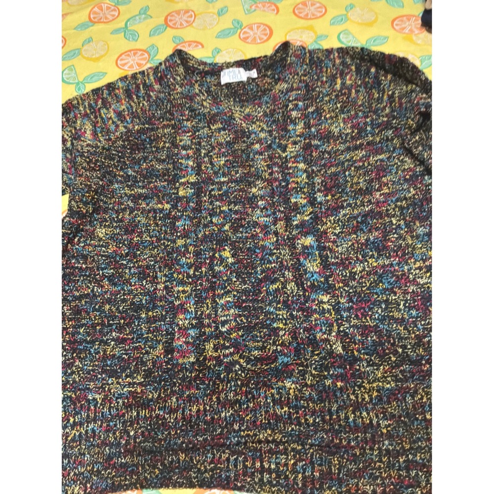 Cottagecore Womens Time and Tru Marled Knit Sweater Bundle L Multicolor - Picture 4 of 7